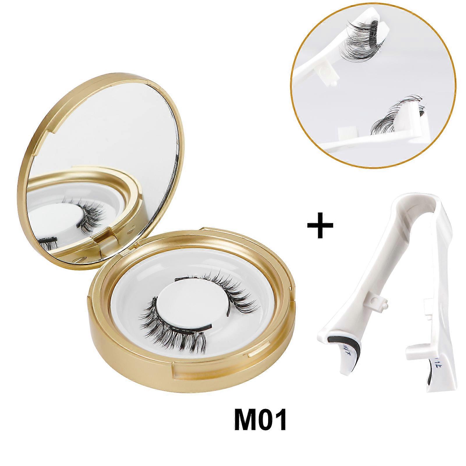 Magnetic False Eyelashes with Applicator Eyelash Curler Glue-free Magnetic Lashes for DIY Makeup Use