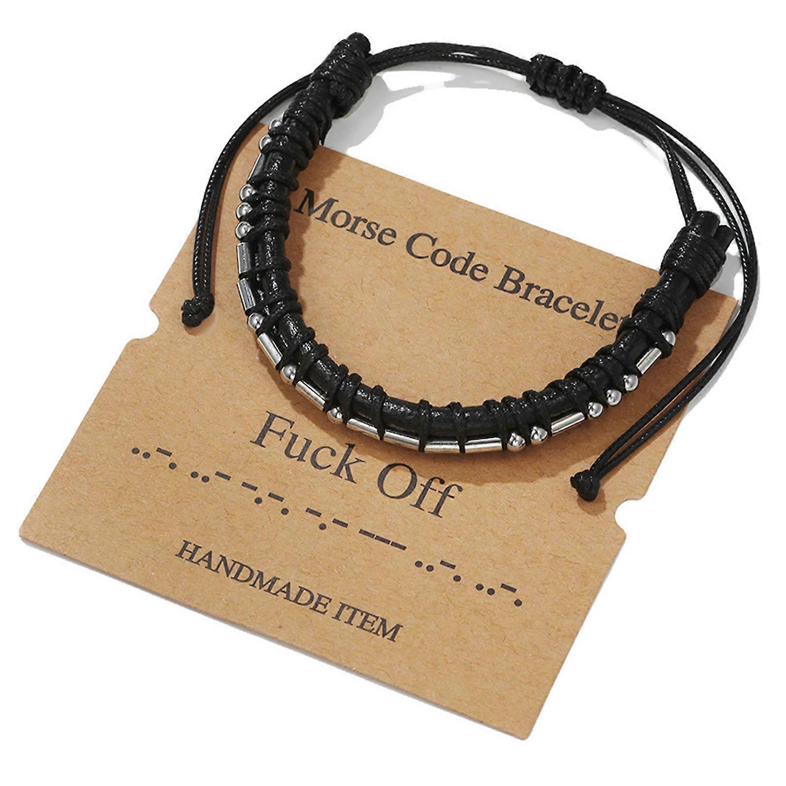 Morse Code Alphanumeric Couple Bracelet Adjustable Bracelets Morse Code String Bracelet Couple