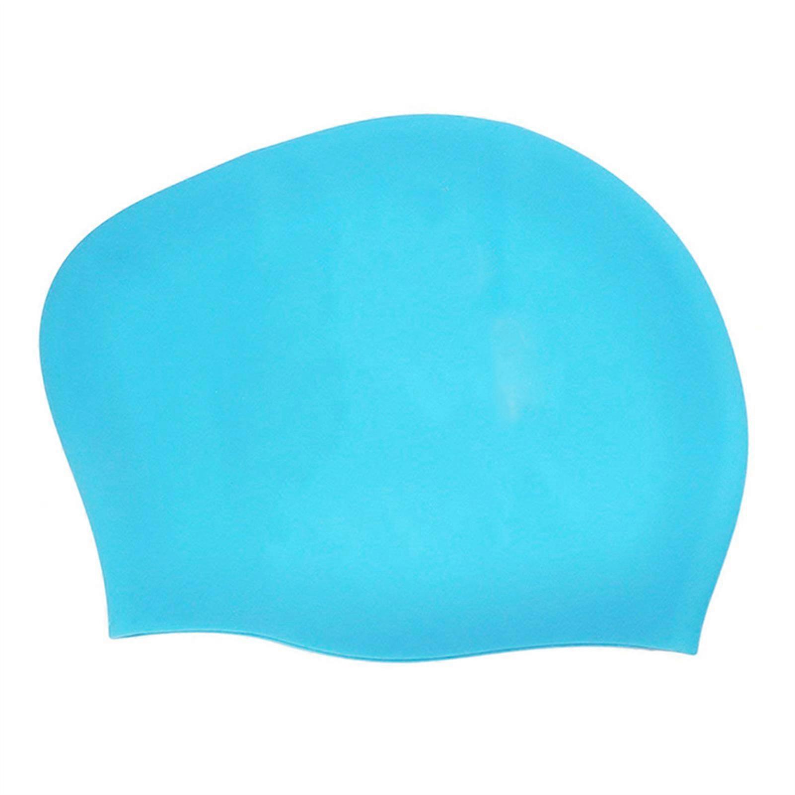 Waterproof Swim Cap for Adults Flexible Silicone Swimming Hat for Long Hair
