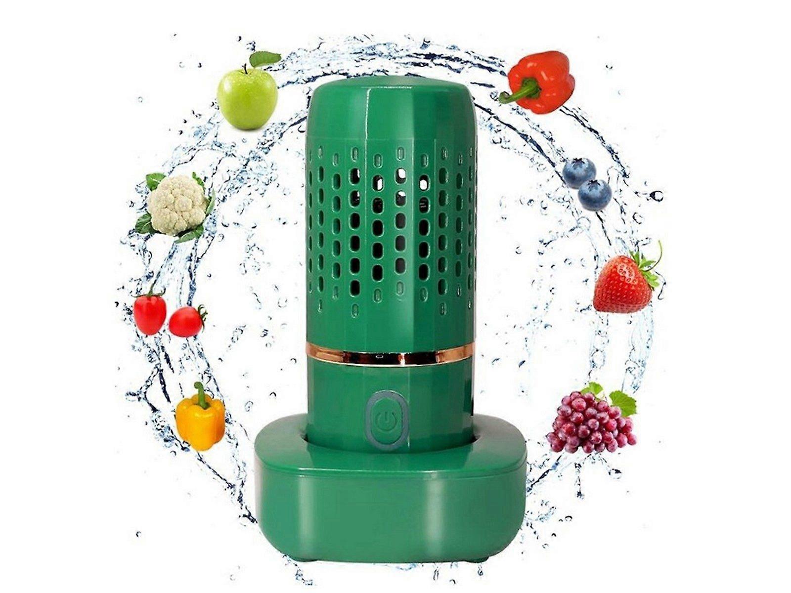 Fruit and Vegetable Washing Machine IPX7 Fruit Cleaner Device Purifier Green
