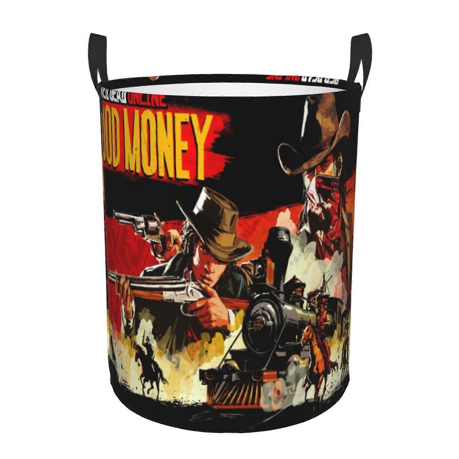 Red Dead Redemption Laundry Basket, Collapsible Laundry Hamper, Dirty Clothes Hamper,Waterproof Clothes Hamper,Foldable -SYS25888