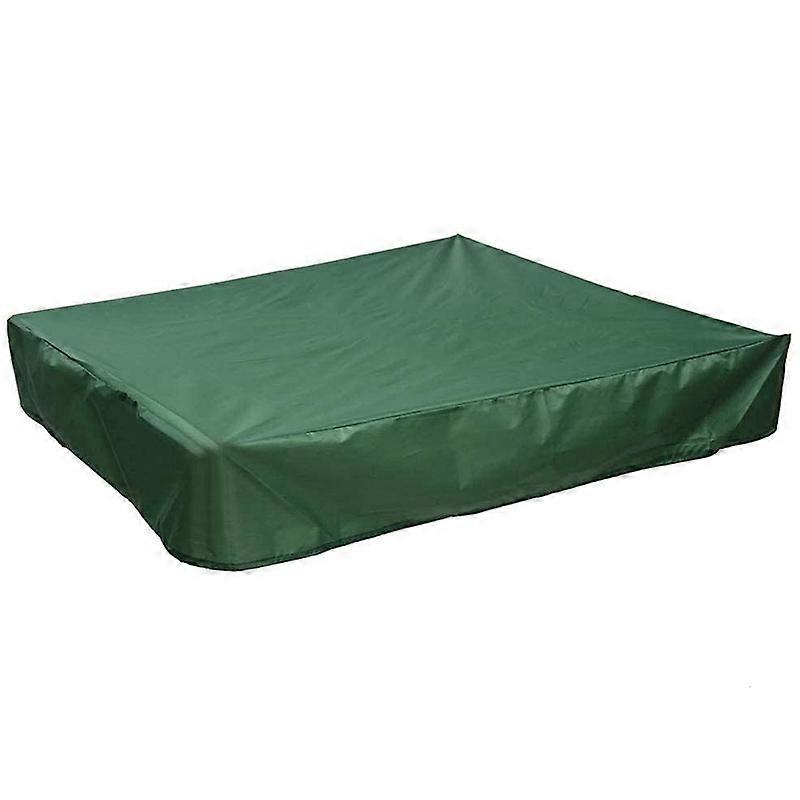 Cover, Square Dustproof Cover with Drawstring, Waterproof Sandpit Pool Cover, Green, 120 x 120cm