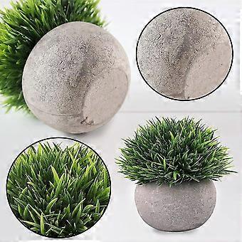 Dvruxg Petites Plantes Artificielles Verdure Fougère Buis en Pots Mini Plante en Plastique Faux Pot pour Maison Bureau Intérieur Table Étagère Ferme Salle de Bain Décoration Esthétique