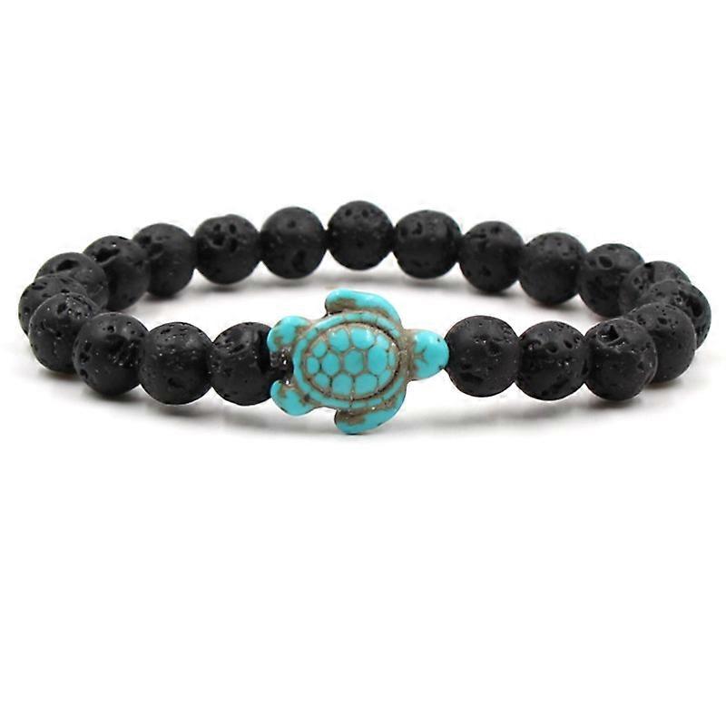 Sea Turtles Beads Bracelet Turquoise Simulation Nature Stone Elastic Stretch Bracelet