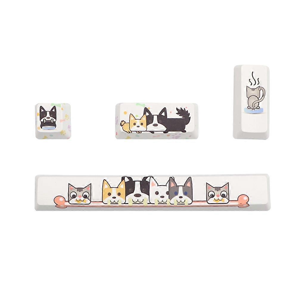 DIY Keycap PBT ESC Enter 6.25U Spacebar Keycap Five Sides Dye-Subbed Keycap for Mechanical Keyboard OEM Profile (4PCS)