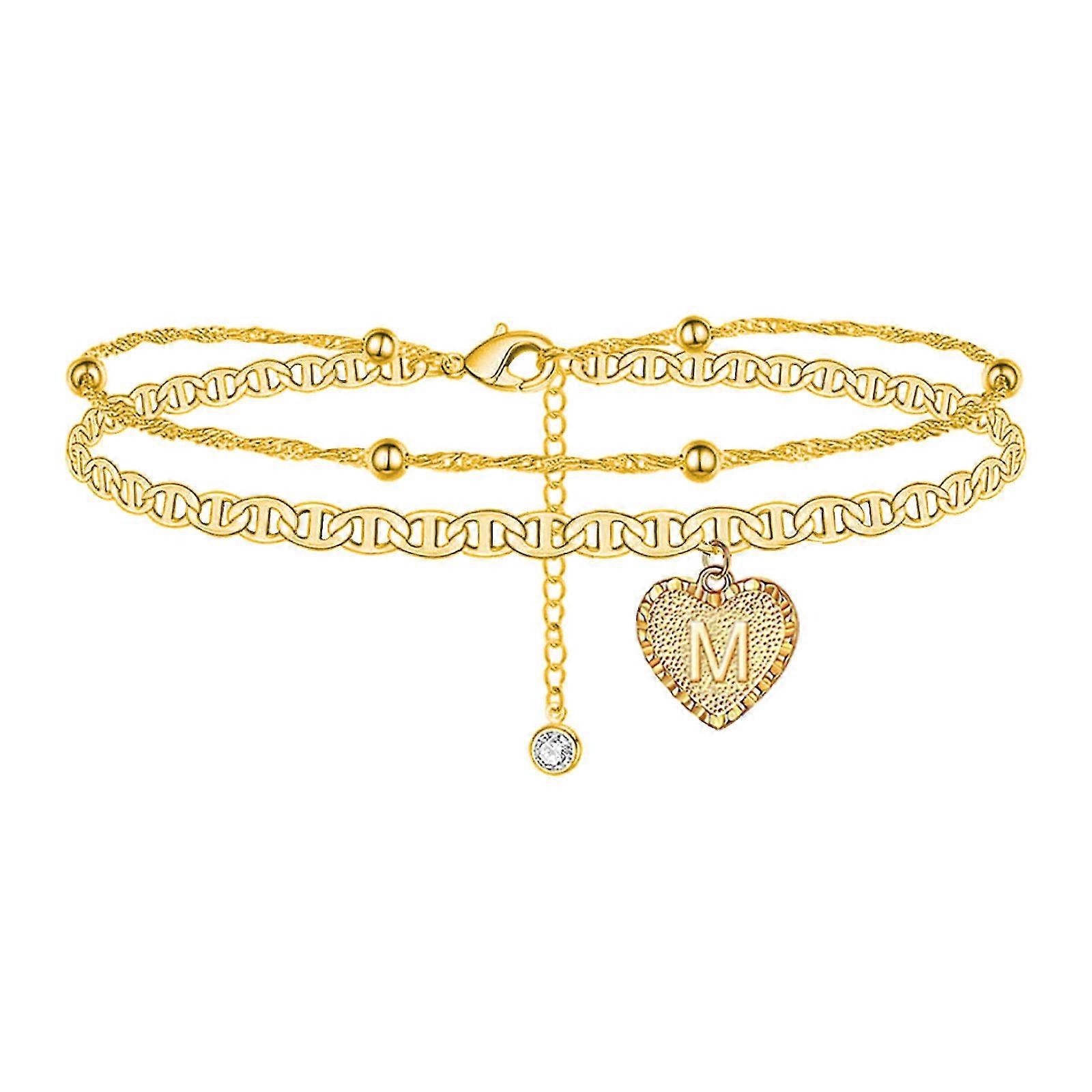 Brev Ankelt Mode Damer Ankelhjerte Brev Ankellag lagdelt Ankelt Kvinder