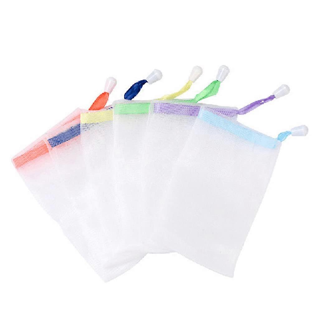 10PCS Portable Hangable Handmade Soap Saver Bag Bath Shower Foaming Mesh Cleansing Net