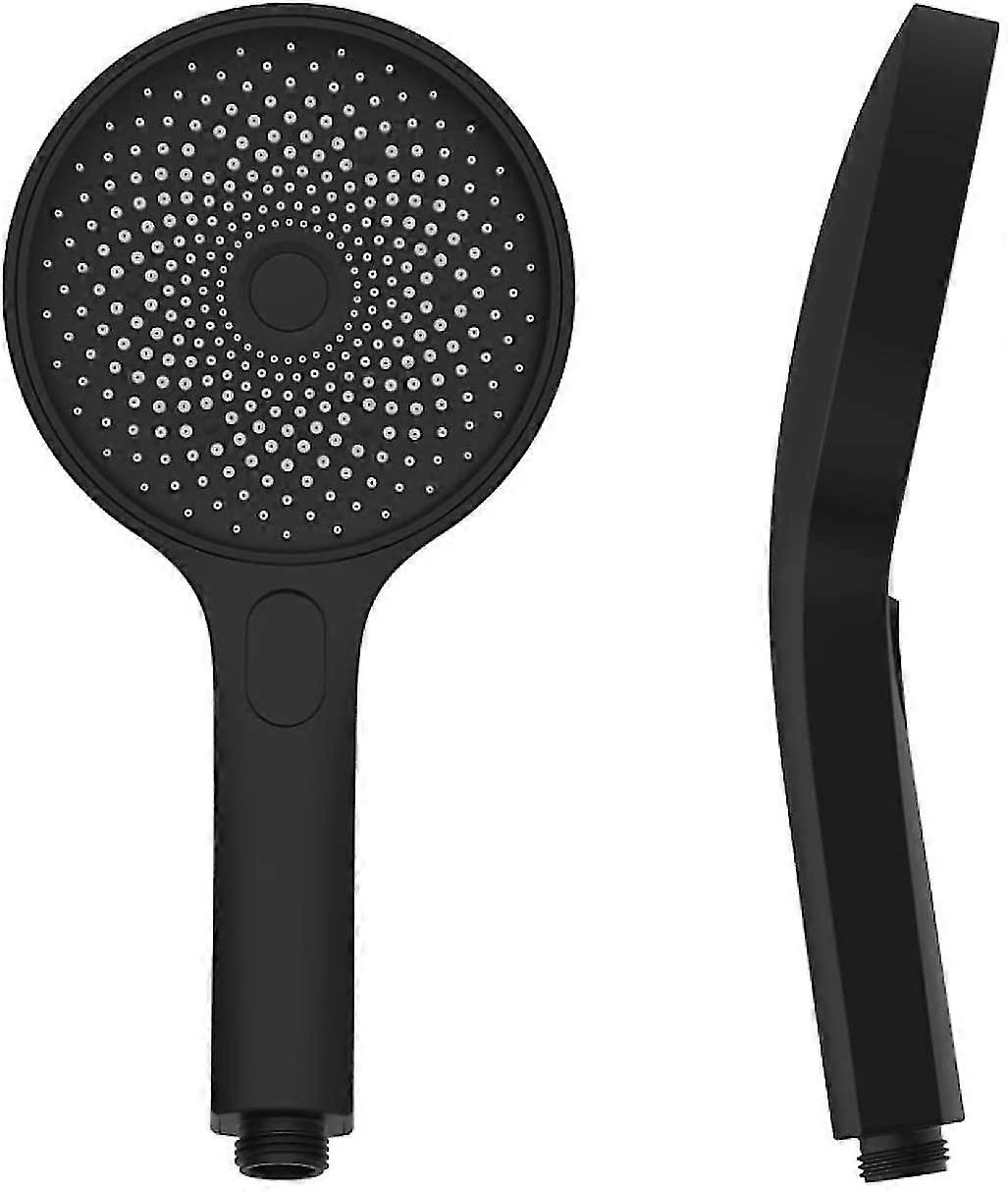 Shower Head, Hand Shower Large 130 Mm. Hand Held Shower Head With 3 High Pressure Jet Modes Detachable Shower, Premium Shower Set. Spa Massage (black)