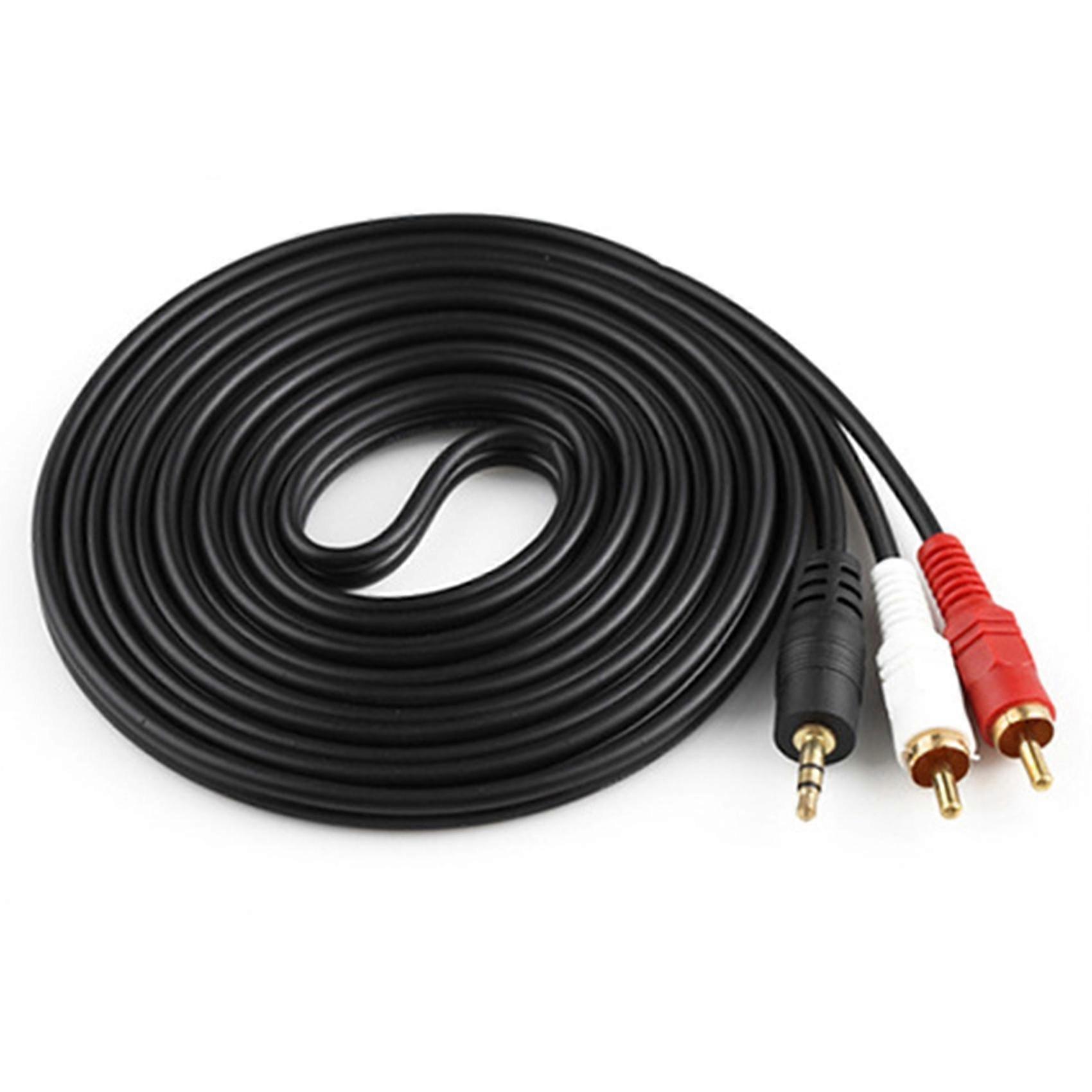 10m Gold-plated 3.5mm Stereo Audio Aux To 2 Rca L/r Cable
