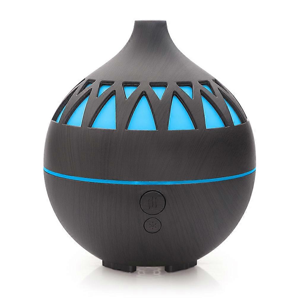 Mini Air Humidifier Wood Grain Essential Oil Diffuser with 7 LED Light For Home