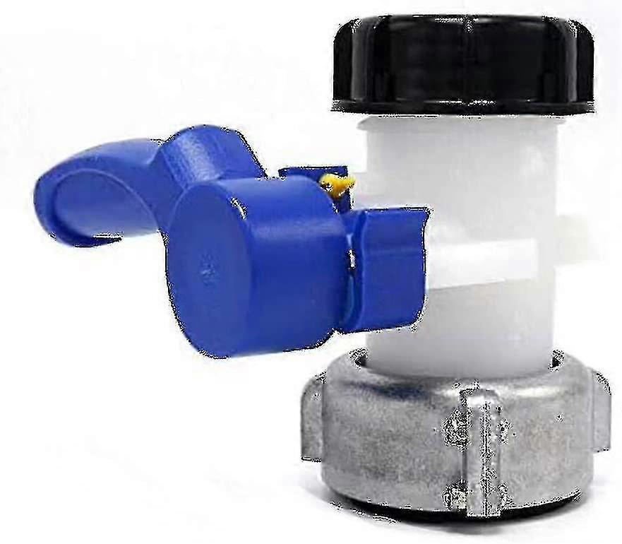 Spare Butterfly Valve For Ibc Tank Up To 1000 L Or Cistern, With Adapter For Dn50 Flange (75 Mm, Aluminium)