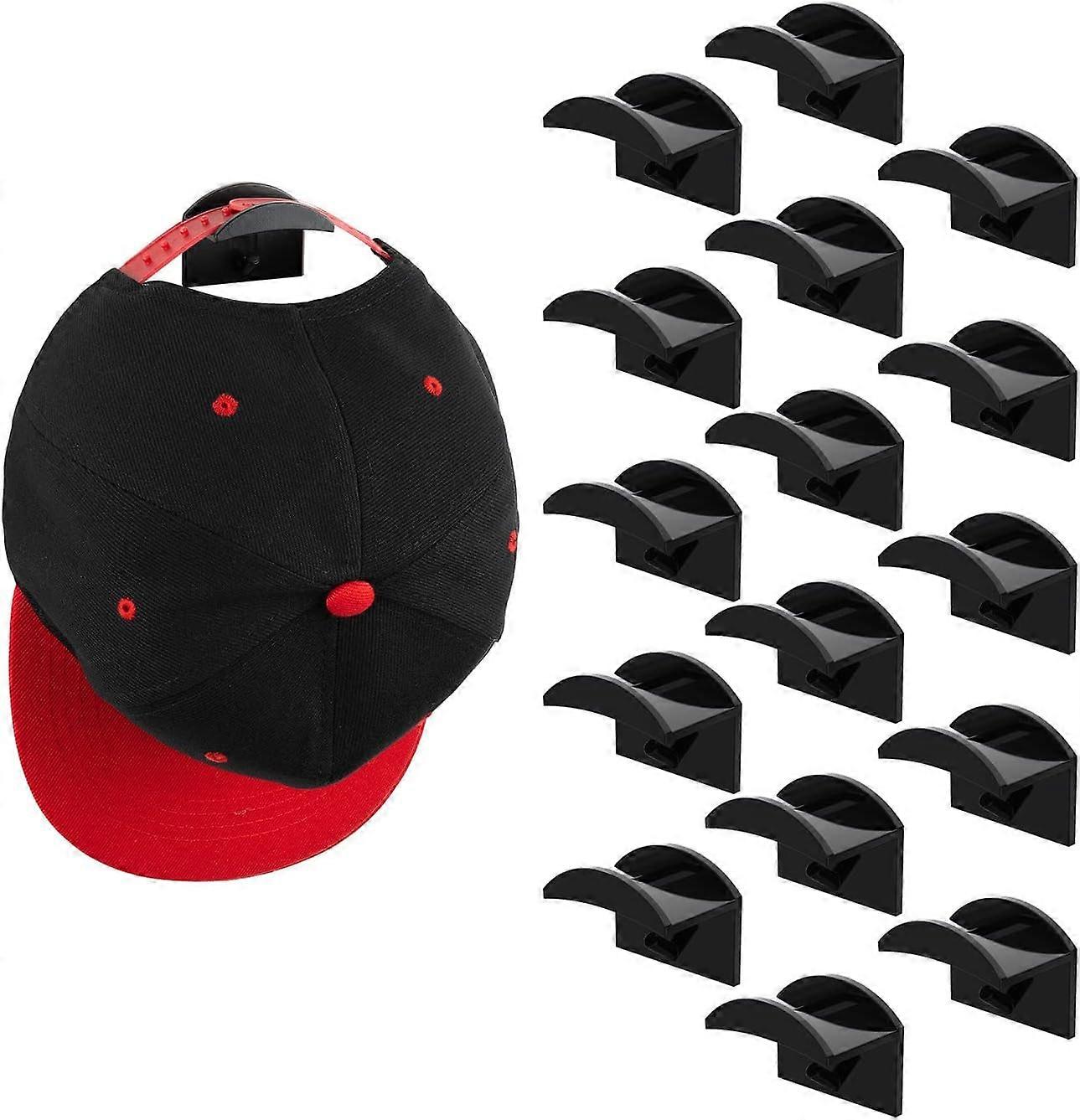 16 Pack Adhesive Wall Mounted Hat Hooks No Drilling