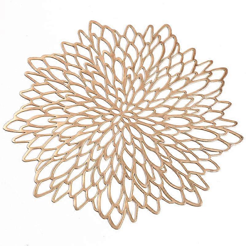 Decorative Vinyl Placemat in Gold Leaf Design