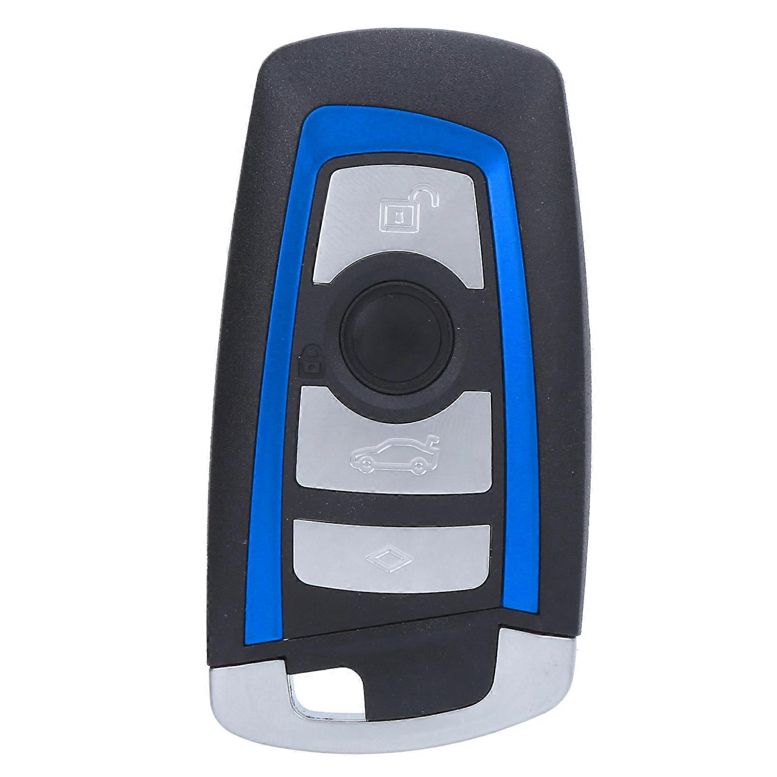 Key Fob Blue Silver AntiCorrosion Protector Shell Replacement for 550i GT 20102011(4-Button )
