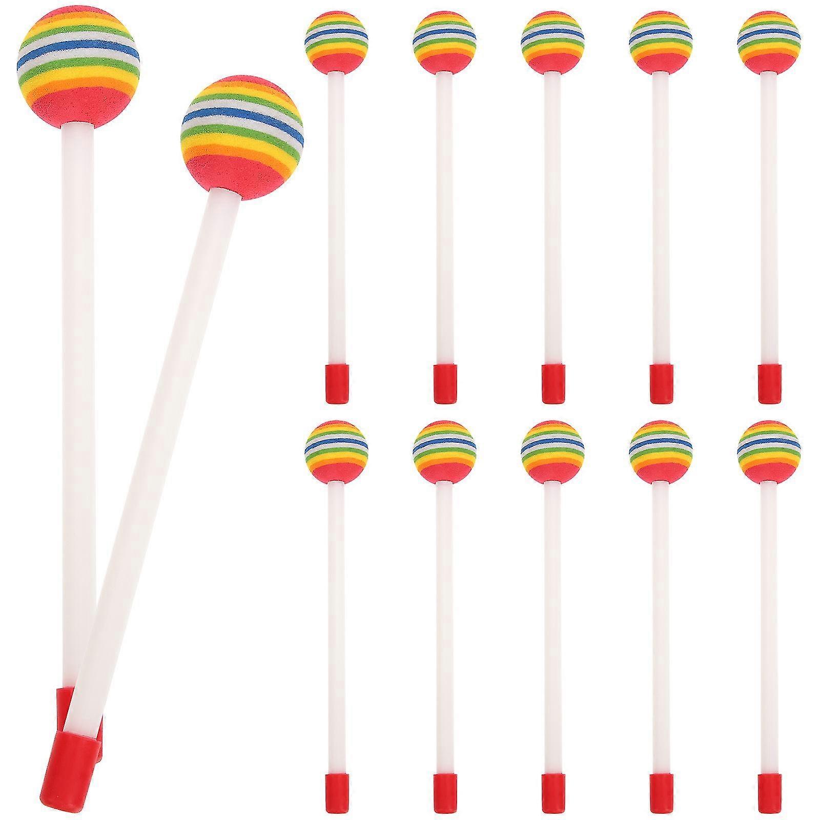 12pcs Lollipop Drumsticks Stage Drum Sticks Kids Percussion Instrument Drum Sticks