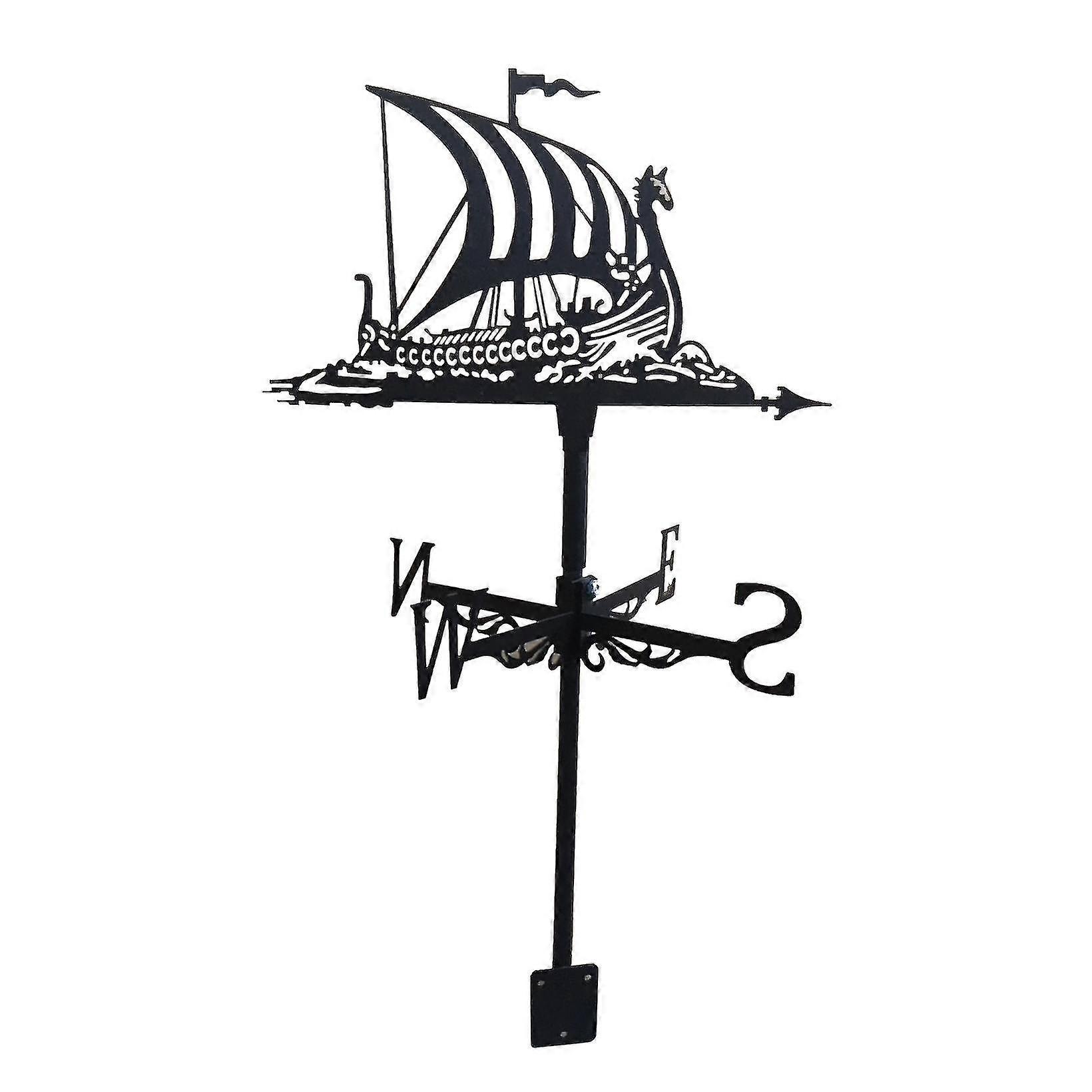 Veleta con techo montaje estilo arquitectónico Barco de hierro 62cm