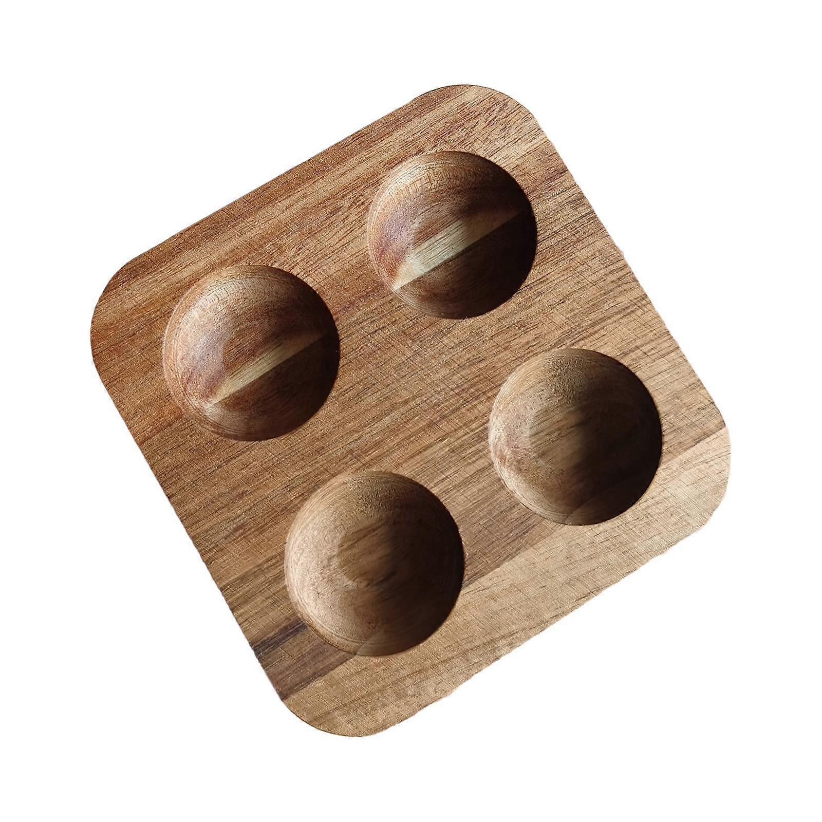 Wooden Egg Holder Egg Organizer Rack Practical Portable Egg Storage Tray Egg Container for Pantry Tabletop Countertop Kitchen