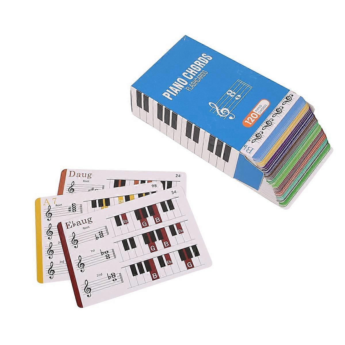 Piano Chord Piano Chords Chart Flash Cards for 120 Chords,Fun Educational Flash Cards for Piano, Music Learners