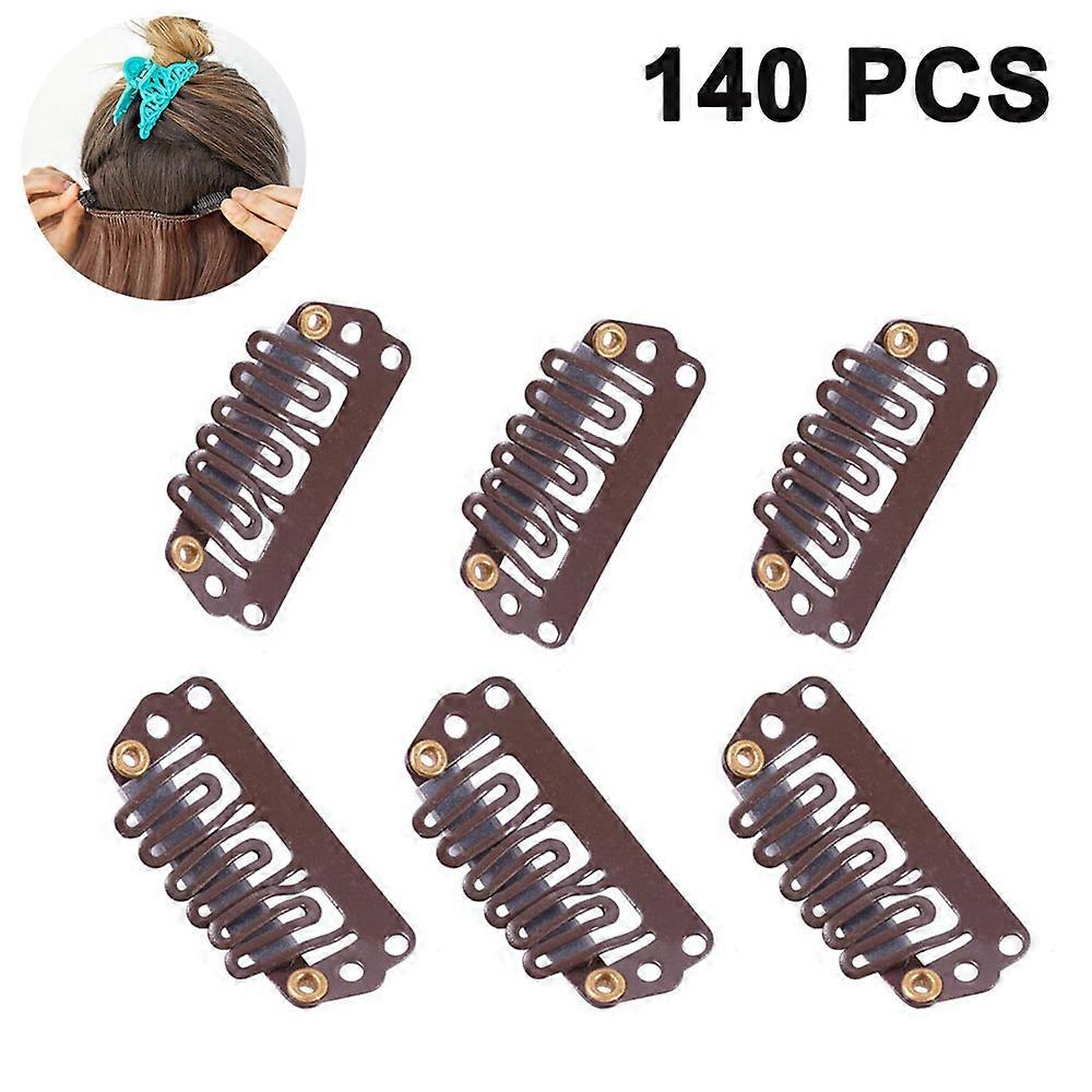 140 kpl U-Shape Snap Clips - rautametalliklipsit peruukkeihin, hiustenpidennyksiin ja tee-se-itse-hiusprojekteihin