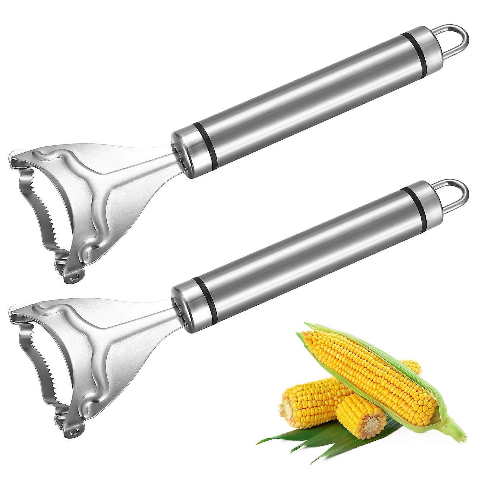 pcs Corn Stripper Stainless Steel Corn Cob Stripper Corn Peeler Corn Cob Stripping Tool Corn Planer Corn Cutter Threshers Kitchen Tool