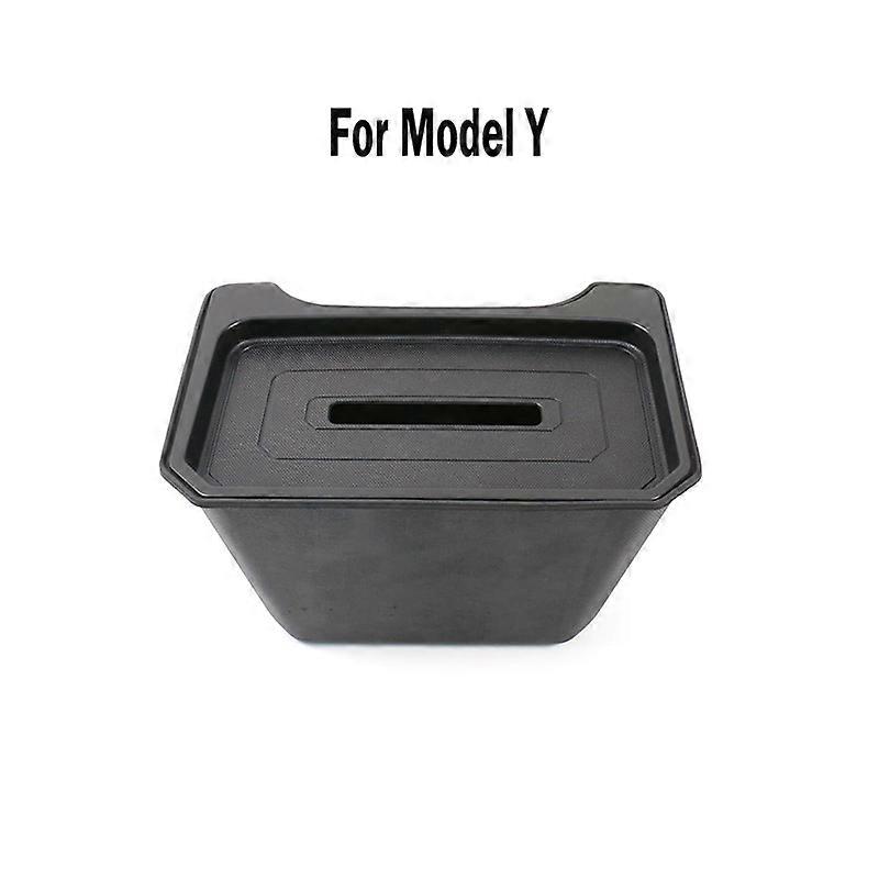 For Tesla Model 3 Model Y Rear Center Console Organizer Box Rear Middle Seat Car Tray Flocking TPE For Tesla Back Center Storage