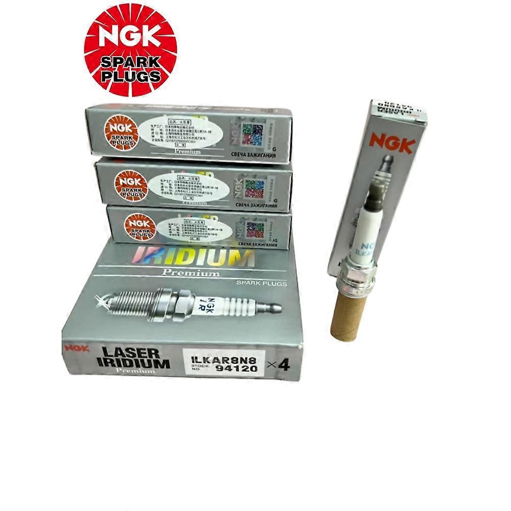 4Pcs Original NGK ILKAR8N8 94120 Laser Iridium Platinum Spark Plug For MG GS2015-2022HS Roewe 950 RX5 RX8 MAXUS G10 G20 D90 2.0T