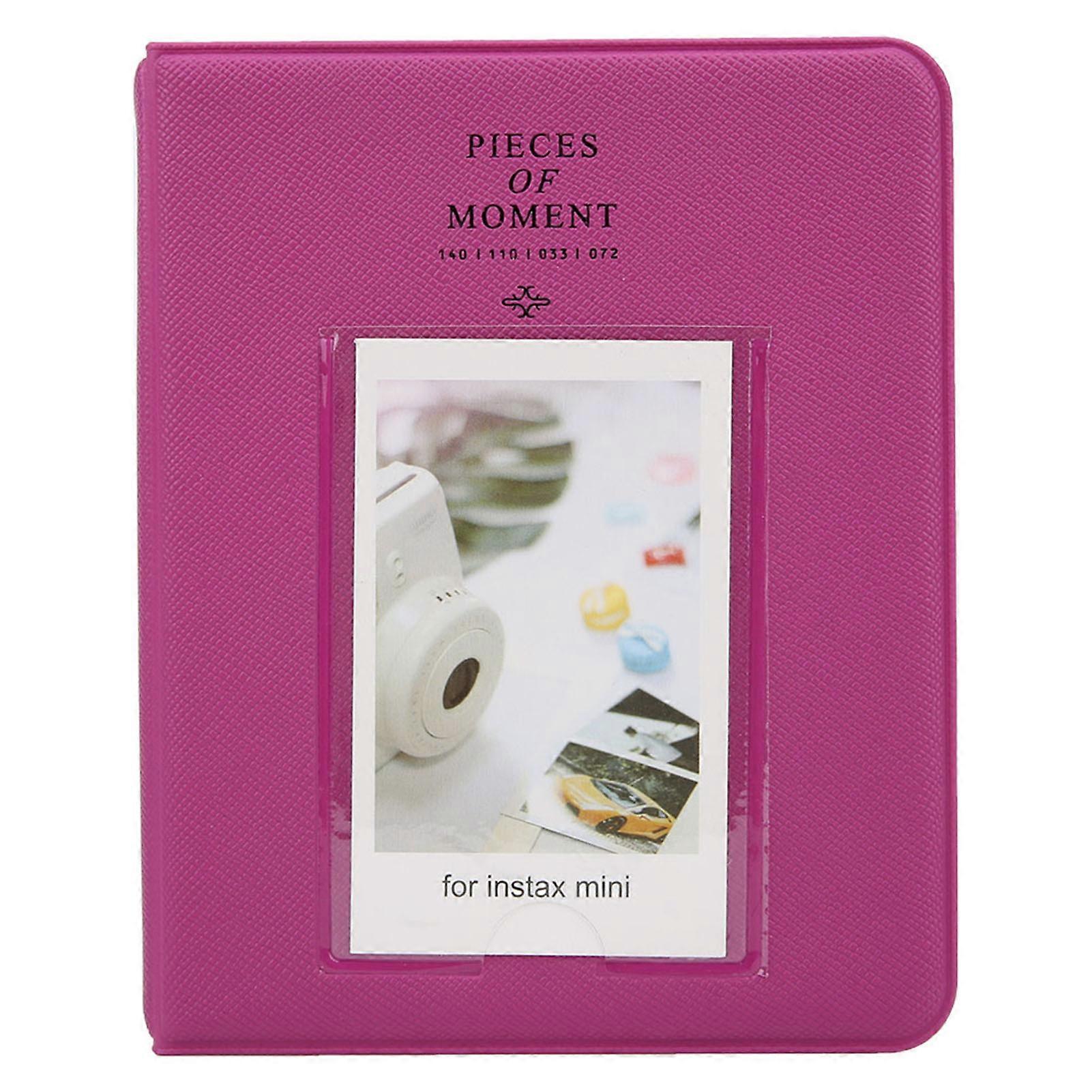 Photo Album Slip In Case Memo Photograph Holds 64 3Inch Pictures Memory Gift for Instax mini 9/ 8/ 8+(Grape Violet )
