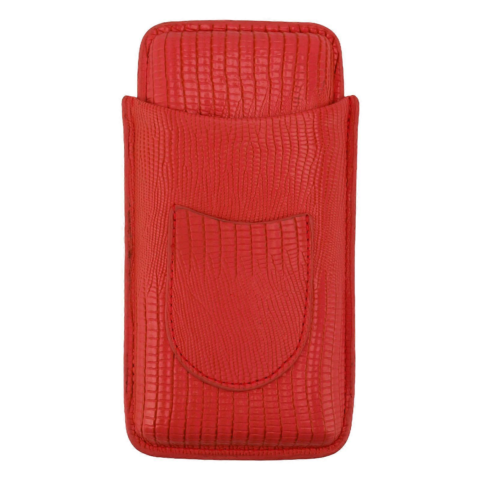 Cigar Holder Portable Moisturizing Comfortable Touch Colorfast Precise Stitching Travel Cigar Case for Men