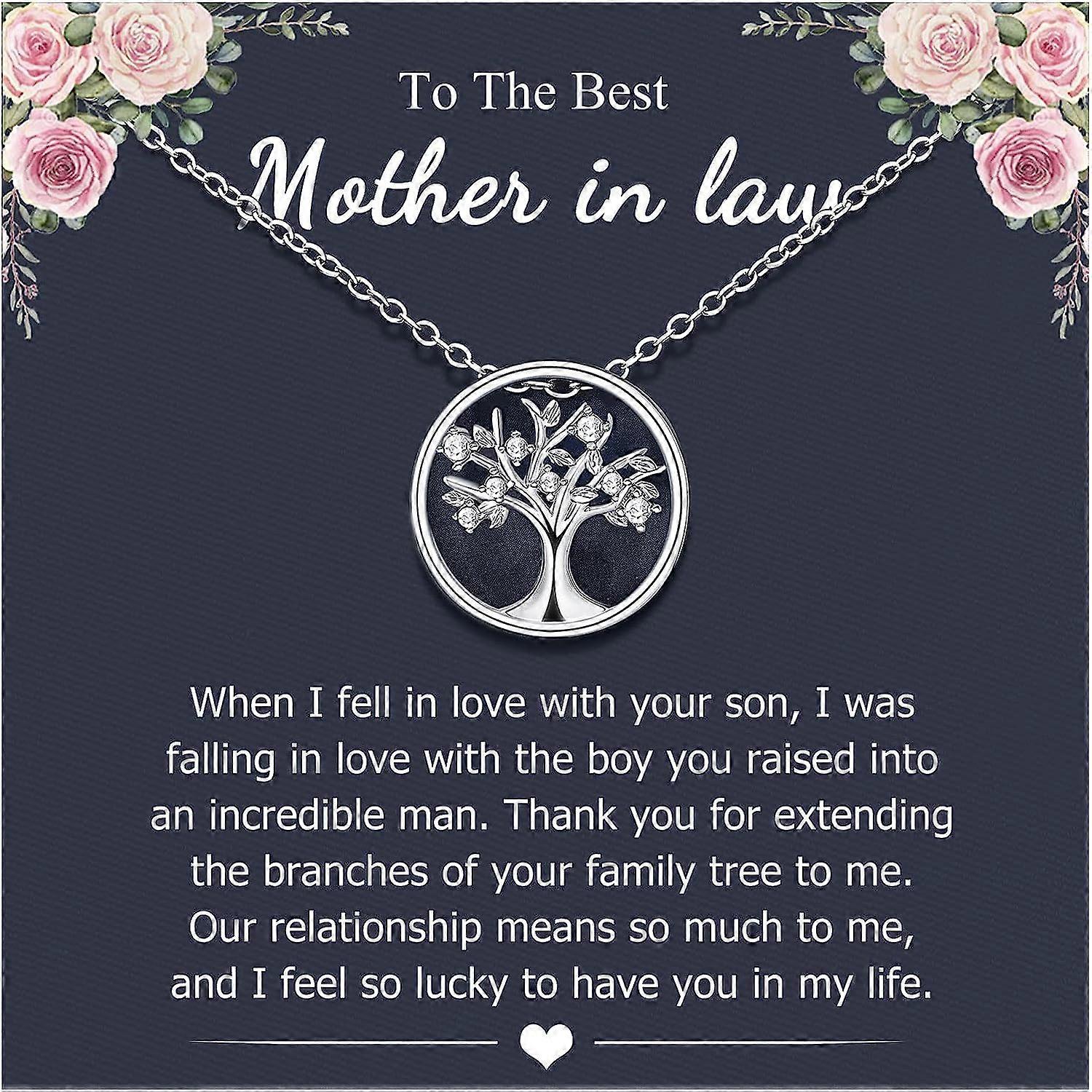 HTOOO Mother in Law Tree of Life Necklace Mother in Law Wedding