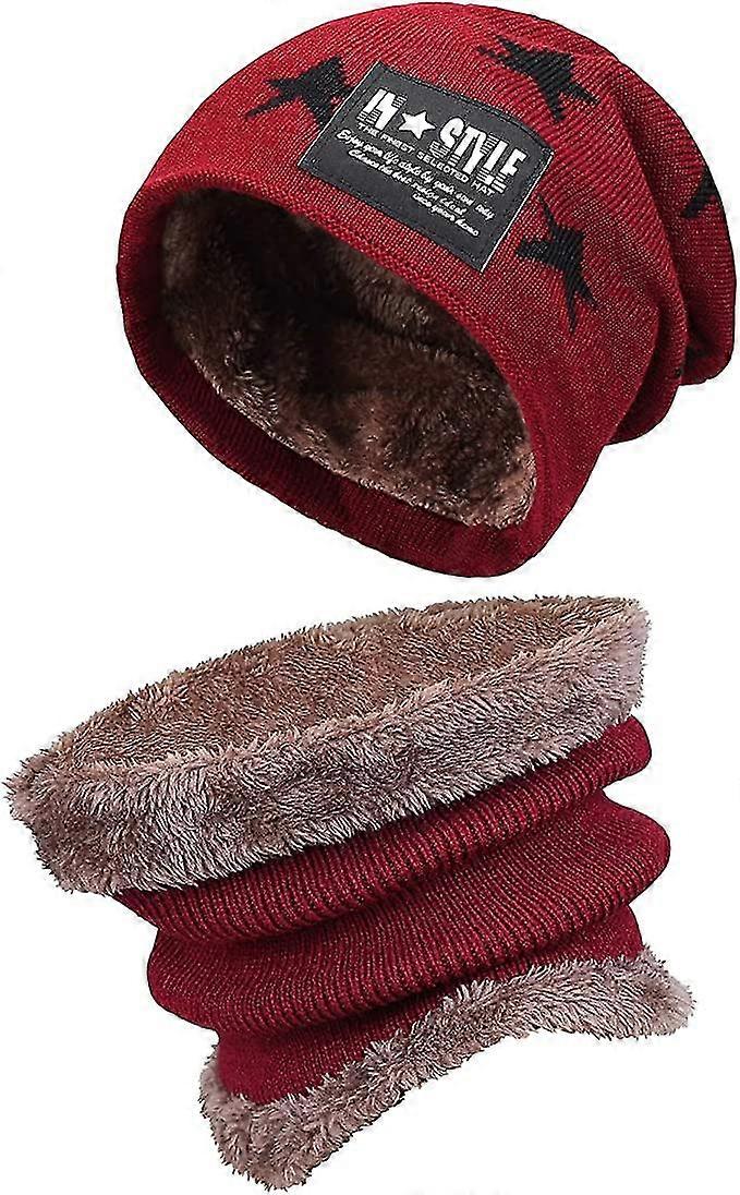 Winter Warmer Strickhut mit Fleecefutter für Kinder