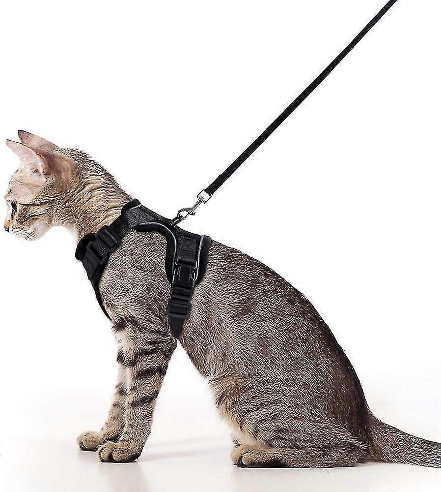 Cat Harness And Leash For Walking, Escape Proof Soft Adjustable Vest Harnesses For Small Medium Cats, Easy Control Breathable Reflective Strips Jacket
