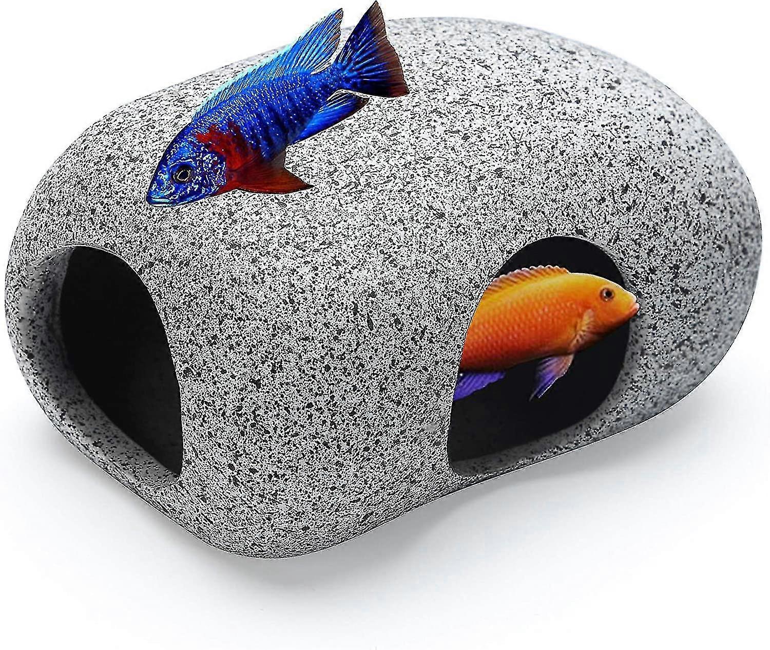 Aquarium Hideaway Rocks For Aquatic Animals To Breed, Play And Rest, Safe And Non-toxic Ceramic Fish Tank Ornaments, Small Decorative Rocks For Betta