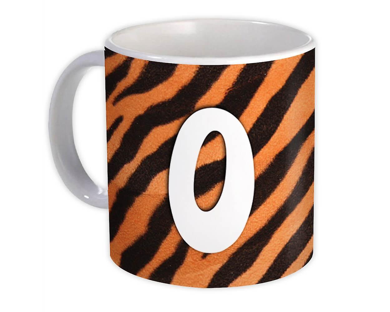 Gift Mug: Monogram Letter O Tiger