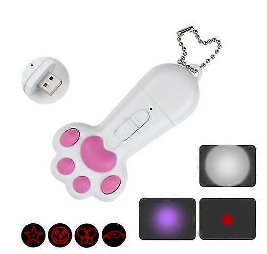 Interactive Cat Toy, Cat Interactive Led Projection Toy, Cat Catch Toy With 5 Patterns, Usb Rechargeable