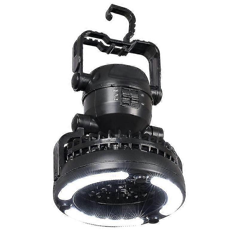 Camping Light Fan For Tent Portable Ceiling Fan With Led Light Camping Hanging Lantern For Survival Hiking Emergency