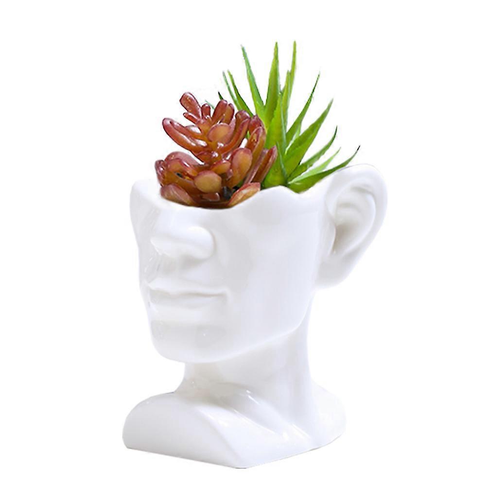 Black white ceramic small flower pot vase decoration