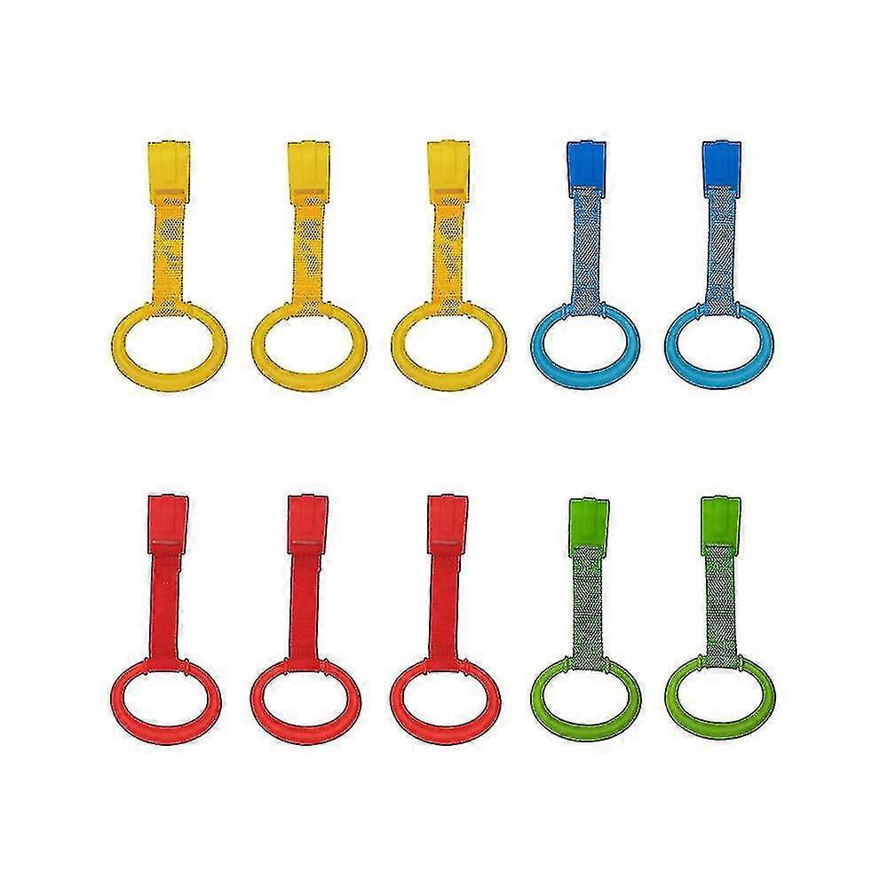 10 Crib Toy Pens Plastic Pull Ring Standing Baby Learning Aid Ring