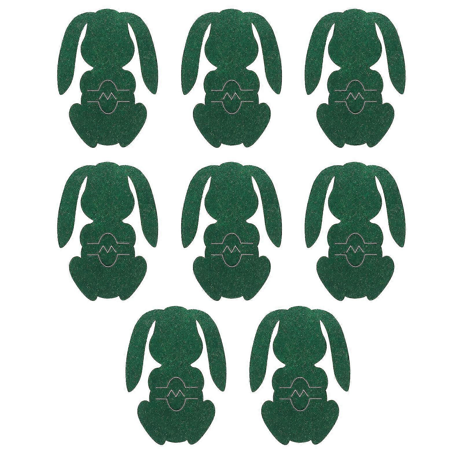 8pcs Easter Theme Cutlery Utensils Holder Bunny Shaped Tableware Storage Covers-c