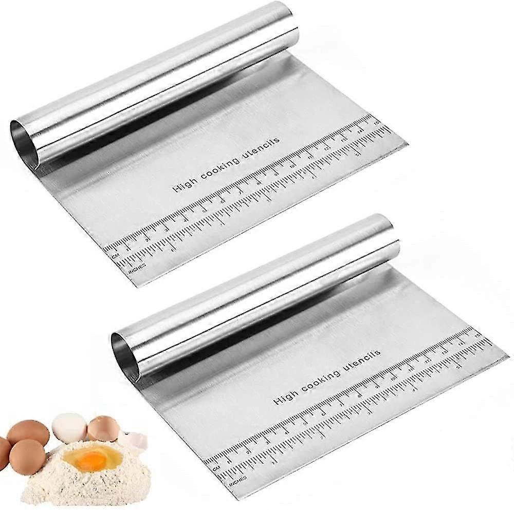 2 stuks roestvrij staal deegsnijder cakedeeg schraper deeg schraper brooddeeg