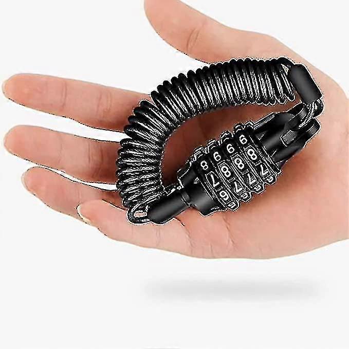 Lequeen-motorcycle Helmet Lock, Portable Combination Security Lock Scooter Cable Lock