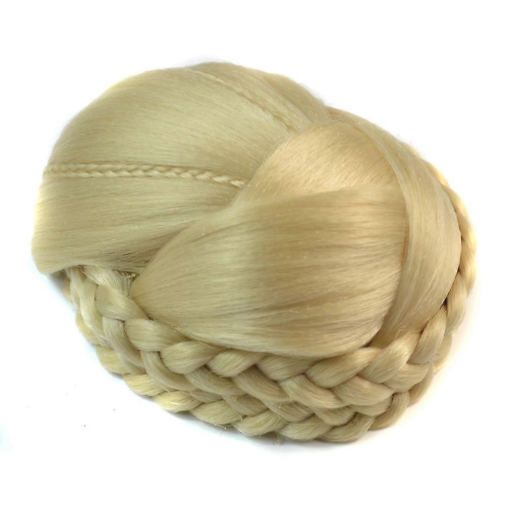 Beige Chignon Hair Pack Double Braids Wig