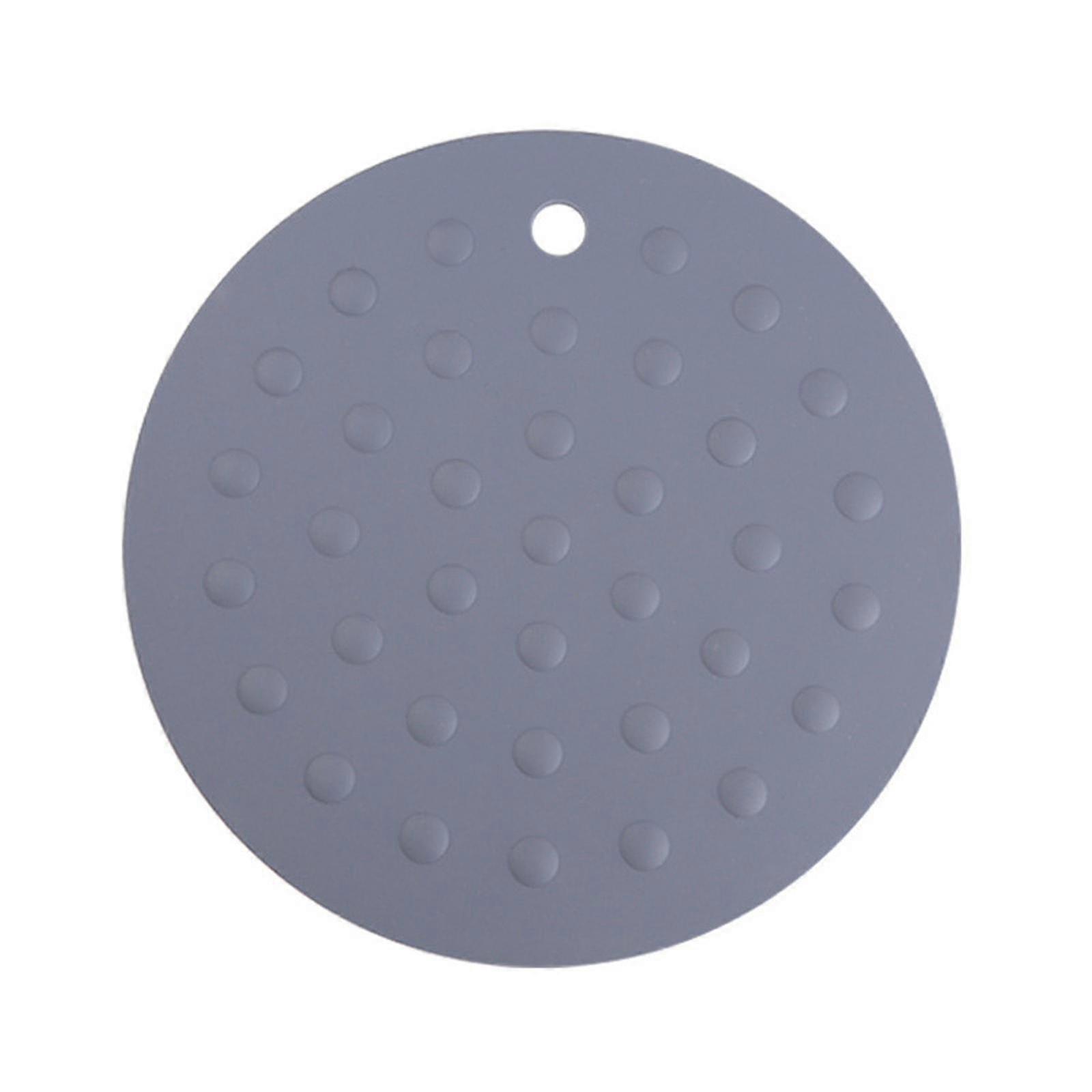 Silicone Non-slip Heat Insulation Pad Round With A Hanging Hole Kitchen Supplies