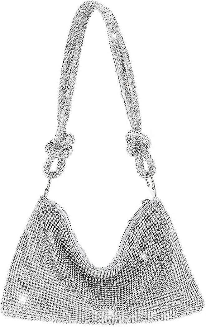 Rhinestone Torebki dla kobiet Torba wieczorowa Sparkly Hobo Torba Srebrna torebka Vacation Party Club Wedding Clutch