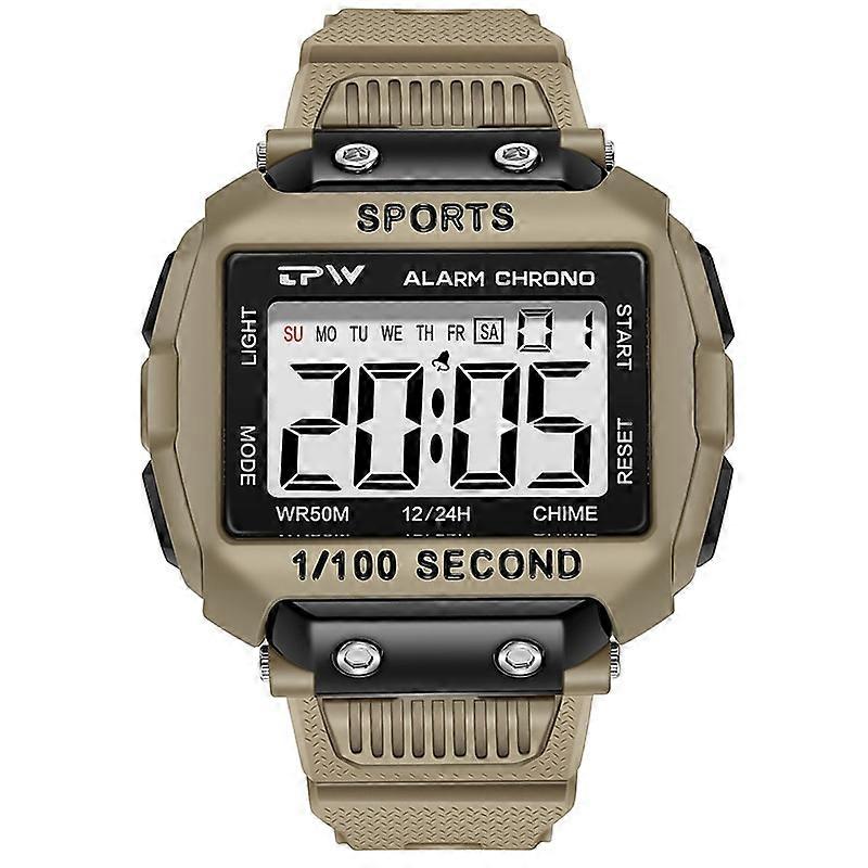Super Easy to Read Scratch Proof Case 5ATM Water Resistant Oversized Digital Watch