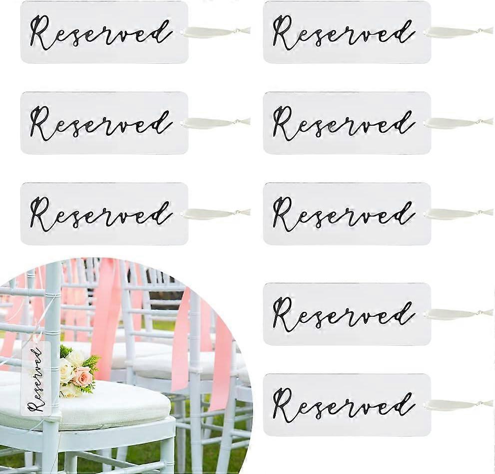 Acrylic Reserved Hanging Signs with Single Face Satin Ribbon Clear 275mm