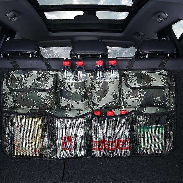 Car Trunk Organizer Adjustable Backseat Storage Bag Net High Capacity Multi-use Oxford Automobile Seat Back Organizers Universal