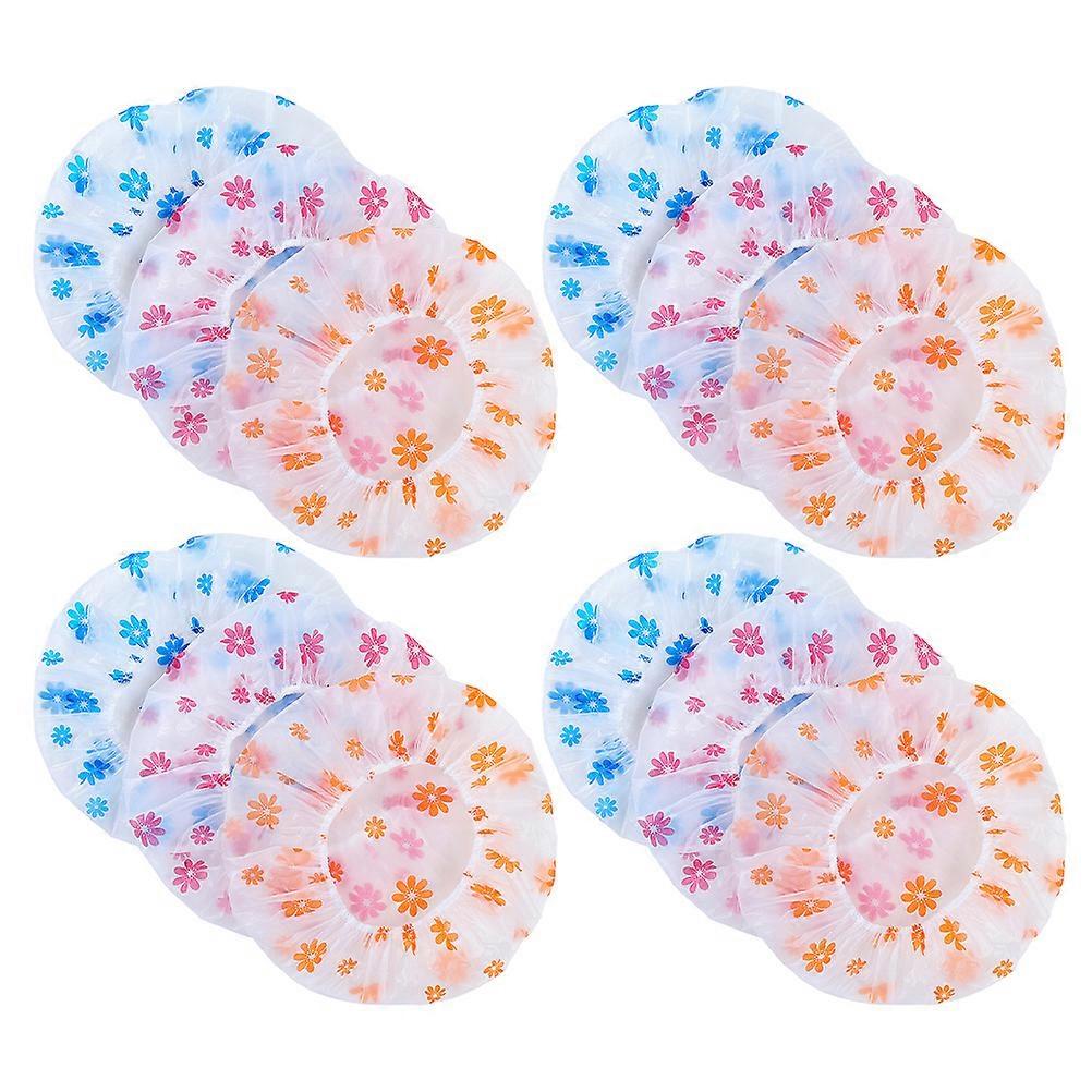 12Pcs Multi-purpose Bath Use Hats Practical Shower Hair Hats Colorful Bath Hats