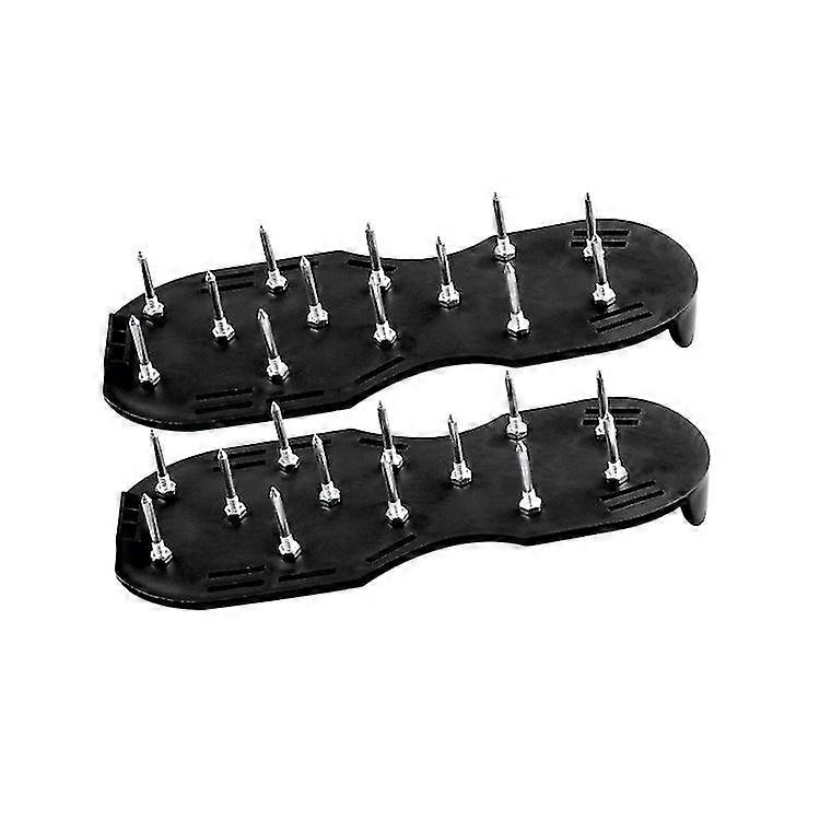 Garden Lawn Inflator, Metal Spike Sandal With Sturdy Heel Strap And 2 Adjustable Straps For Garden Or Lawn Inflator (black)