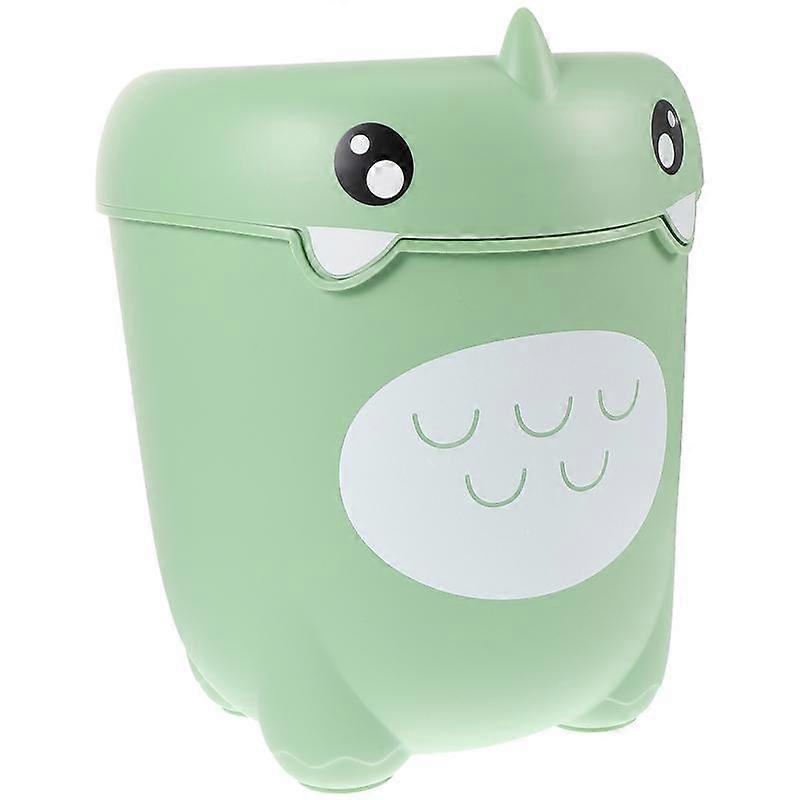 Dinosaur Waste Paper Basket Kids Use Garbage Can Room Trash Children's Creative Rubbish Bin Cartoon Plastic LidTrash Cans & Wastebaskets