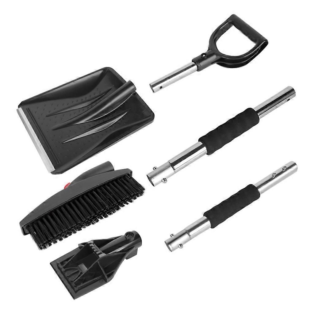 Snow Shovel Kit 3-in-1 Brush Ice Scraper Collapsible Removable Design